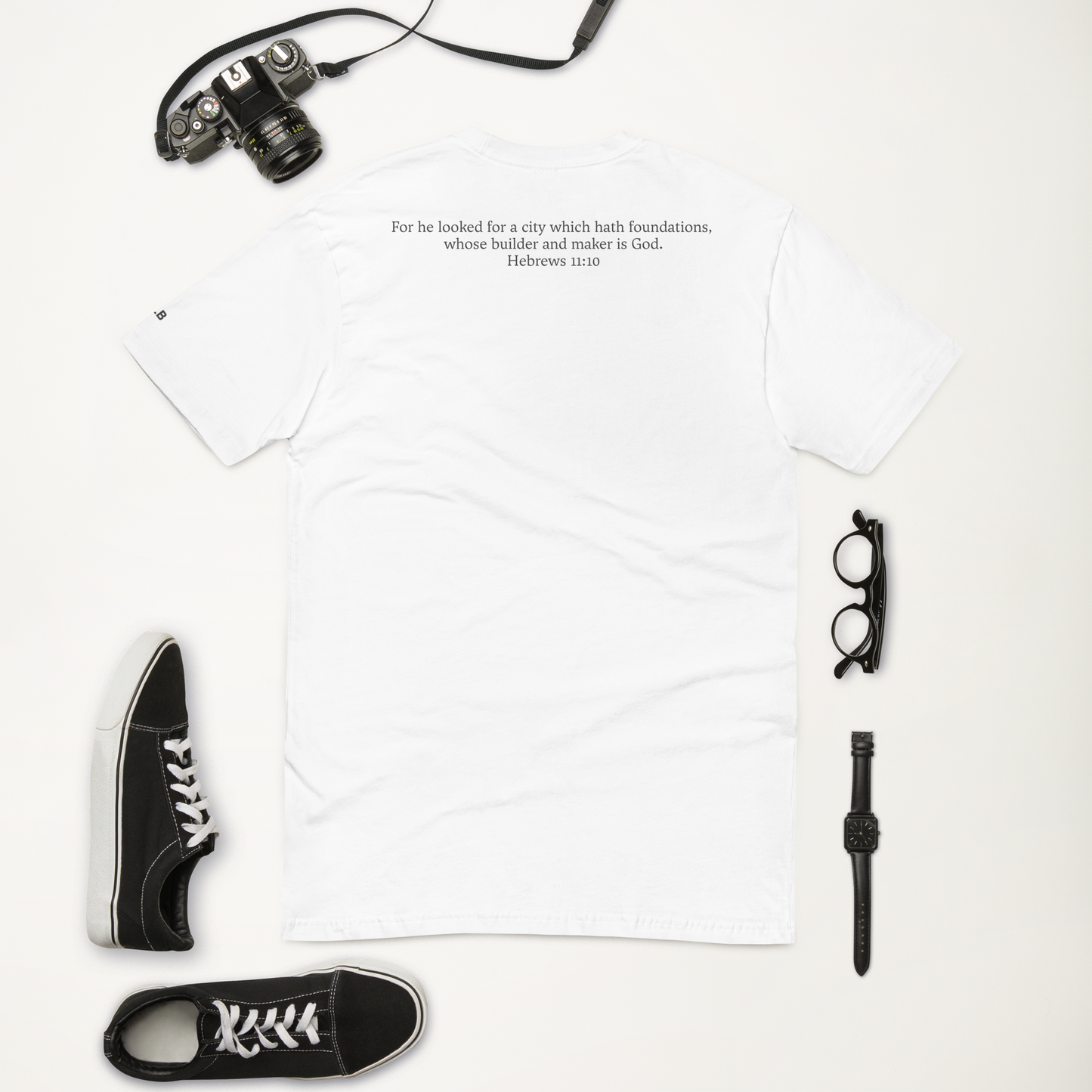 Mens White Sky City - Short Sleeve T-shirt