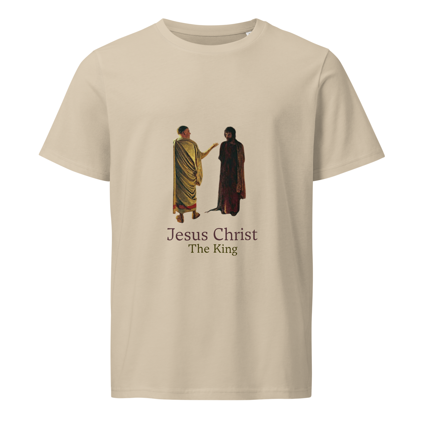 Jesus Christ The King - Sand Unisex organic mid-light t-shirt