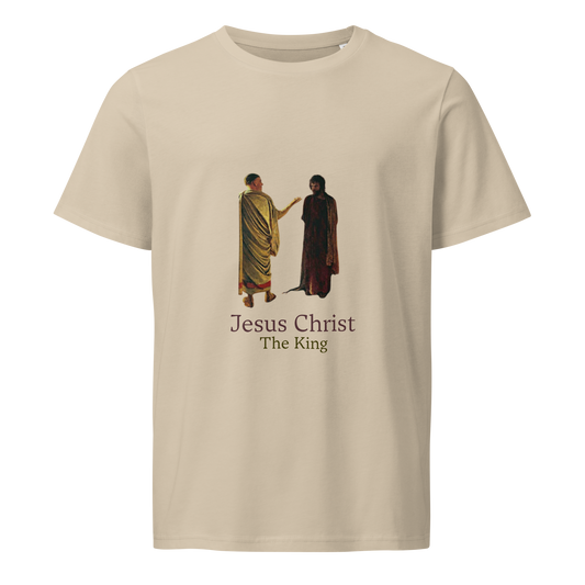 Jesus Christ The King - Sand Unisex organic mid-light t-shirt