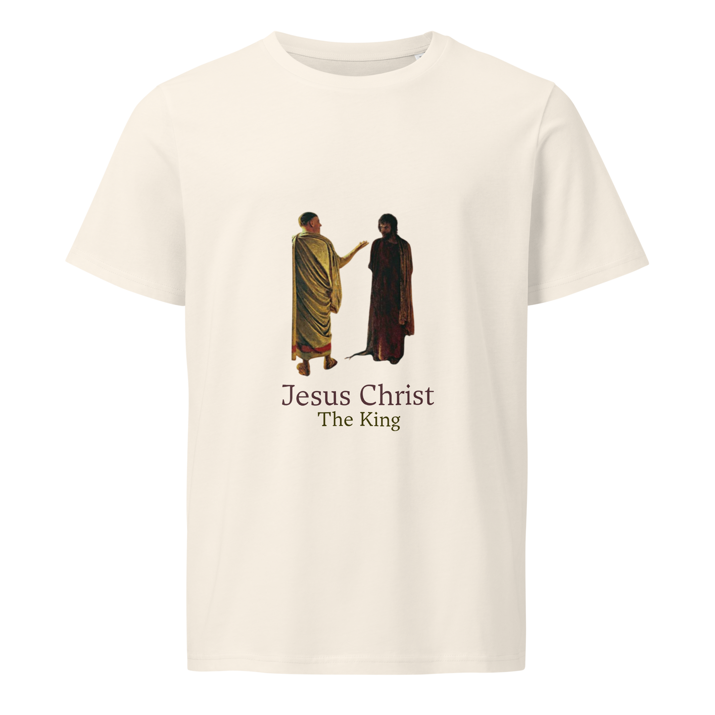Jesus Christ The King - Sand Unisex organic mid-light t-shirt
